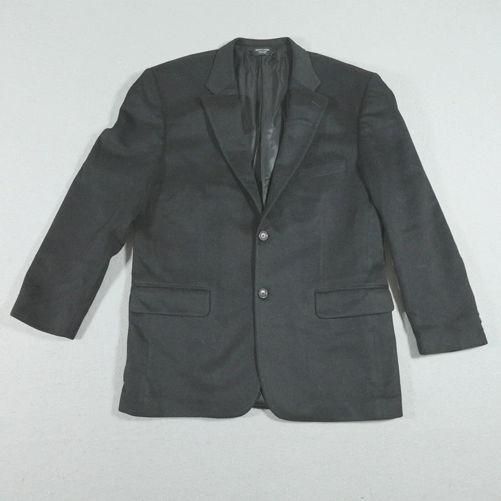 Pronto Uomo Couture Blazer Men 42 Regular Fit Black 100% Cashmere Quiet‎ Luxury